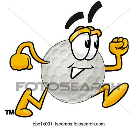 450x415 Clipart Of Golf Ball Running Gbo1x001