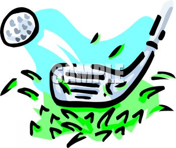 350x293 Hitting A Golf Ball Clip Art