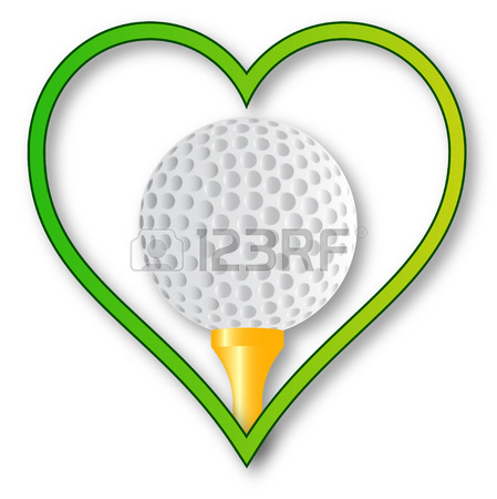 449x450 A Golf Ball And Tee Set Into A Heart Over A White Background
