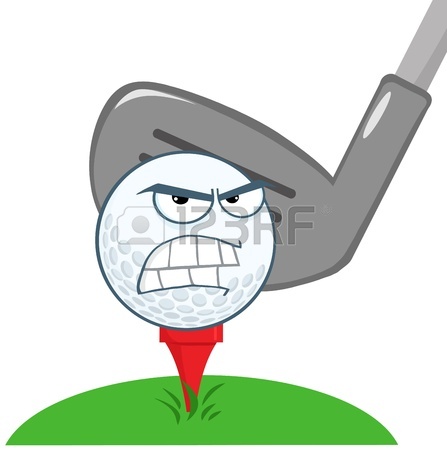 447x450 Smiling Golf Ball With Foam Finger Royalty Free Cliparts, Vectors