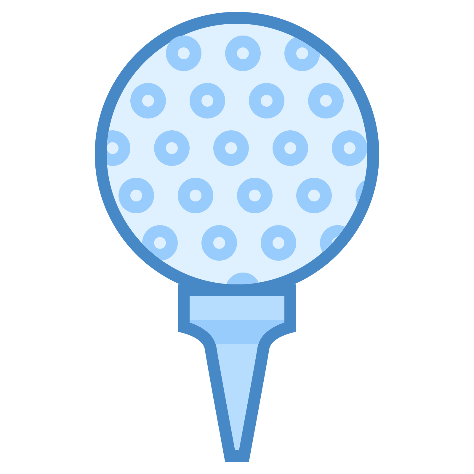 1600x1600 Golf Ball Icon Blue Png Clipart