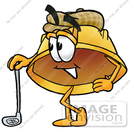 450x450 Clip Art Graphic Of A Yellow Safety Hardhat Cartoon Character