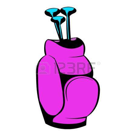 450x450 Golf Clubs In A Pink Bag Icon, Icon Cartoon Royalty Free Cliparts