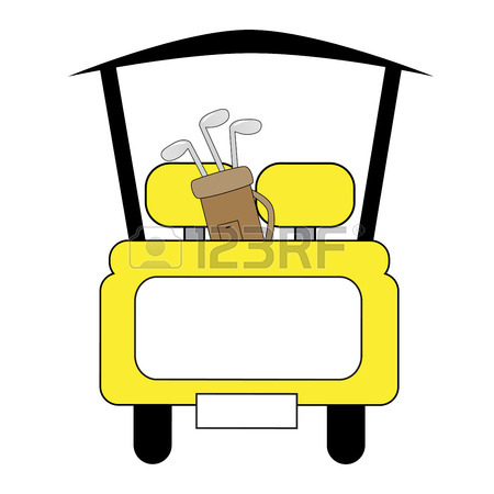 450x450 Yellow Golf Cart Royalty Free Cliparts, Vectors, And Stock