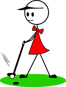 229x300 Lady Golfer Clip Art