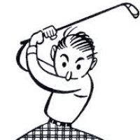 200x200 Golf Clipart Black And White