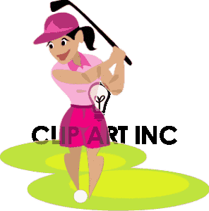296x300 Free Women Golf Clipart