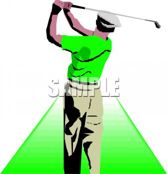 336x350 Man Playing Golf Clipart
