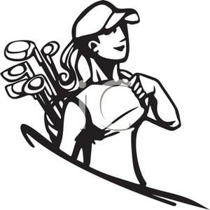 300x300 Golf Clip Art Black And White