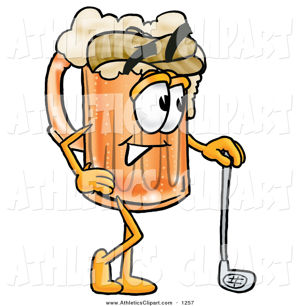 1024x1044 Clip Art Of A Sporty Beer Mug Mascot Cartoon Character Leaning