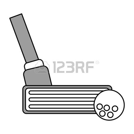 450x450 Color Silhouette Cartoon Gray Closeup Golf Club Vector