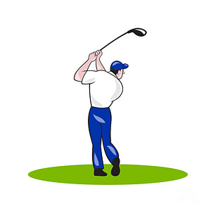 300x300 Golf Cartoons Art Fine Art America