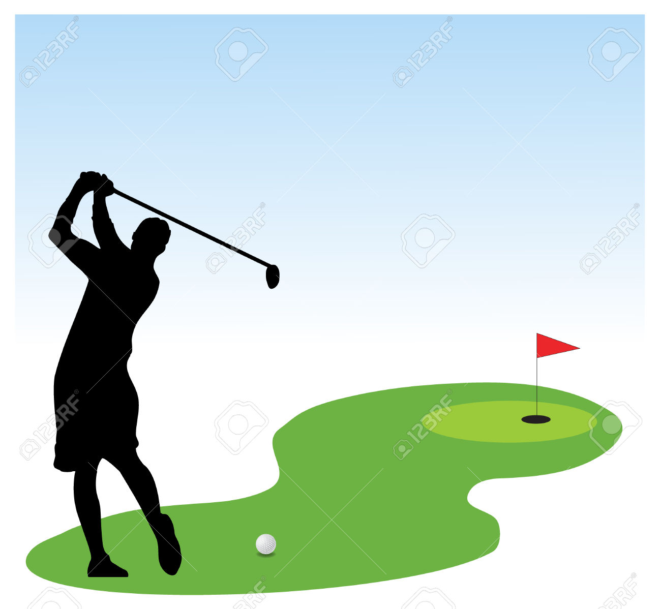 1300x1198 Golf Course Clipart Golfer