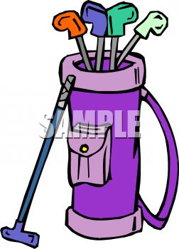 252x350 Royalty Free Clipart Image Set Of Golf Clubs