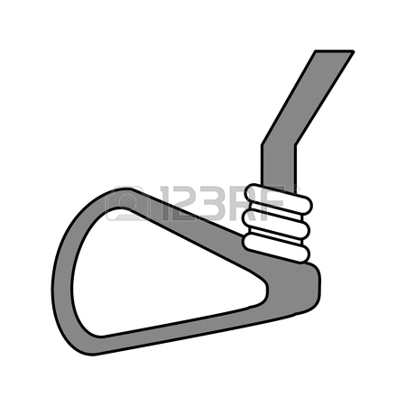 450x450 Blue Shading Silhouette Cartoon Closeup Golf Club Vector