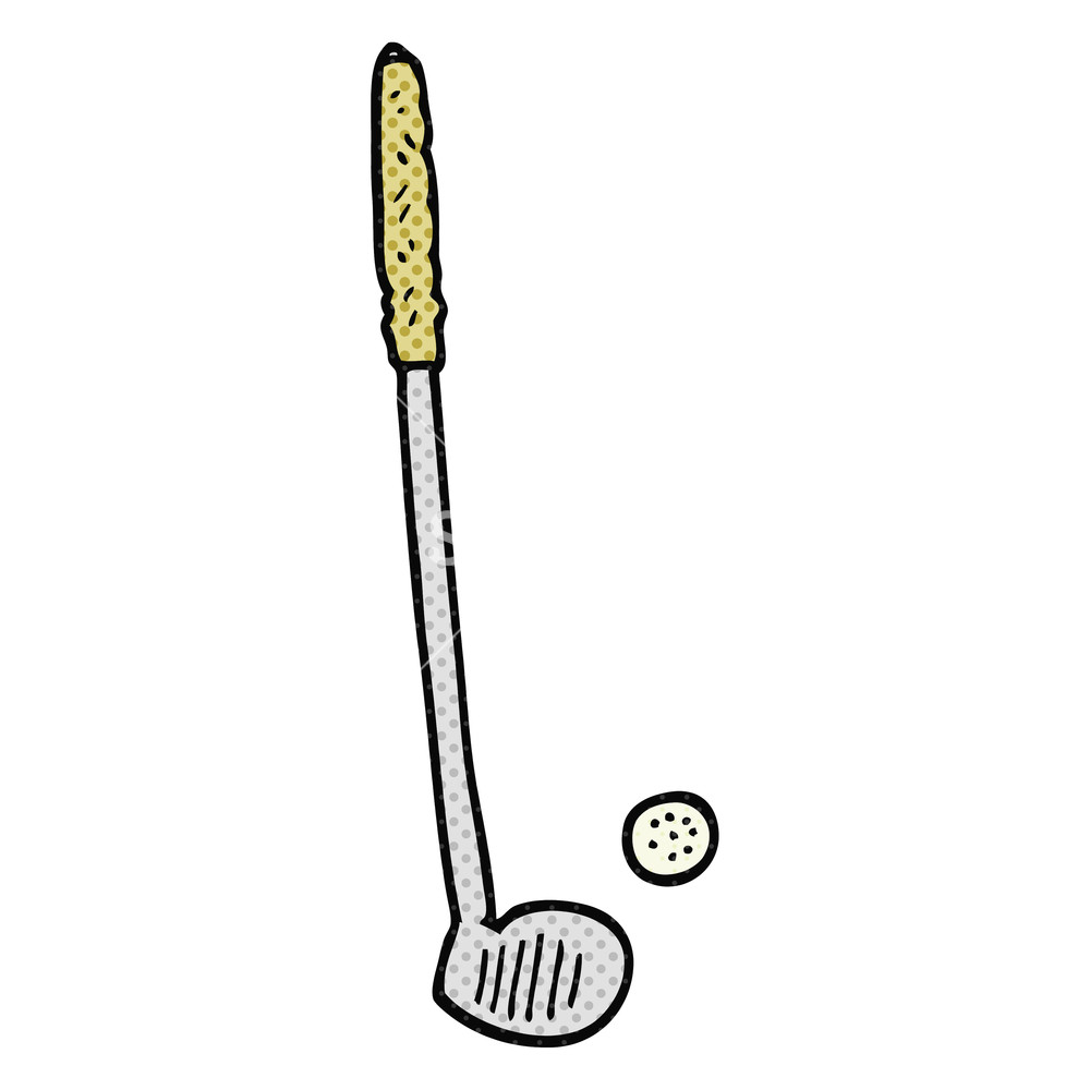 1000x1000 Freehand Drawn Cartoon Golf Club Royalty Free Stock Image