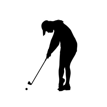 415x415 Golf Wall Silhouette (Life Size Golfers) Golf