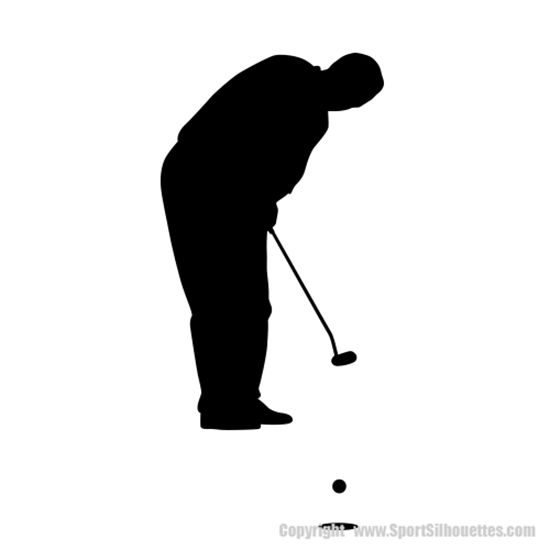 550x550 Golfer Silhouette Decal (Golf Decor) Golf Vinyl Wall Decals