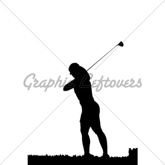 325x325 Golf Swing Silhouette Gl Stock Images