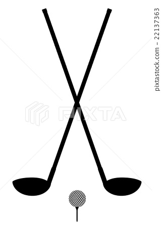 319x450 Golf Club And Ball Silhouette Outline Vector