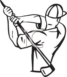 260x300 Golf Clip Art Black And White