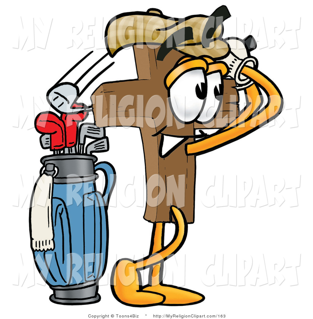 1024x1044 Religion Clip Art Of A Wooden Christian Cross Mascot Cartoon