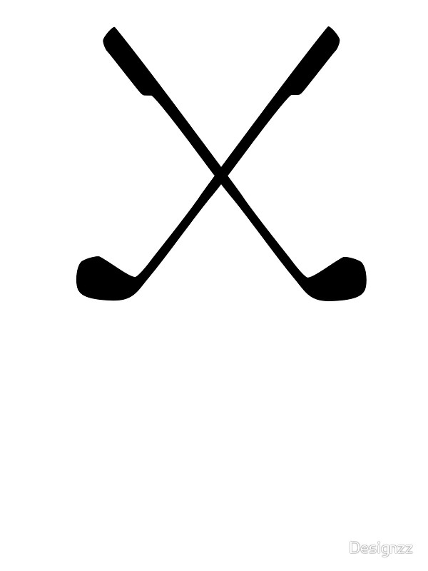 600x800 Crossed Golf Clubs Stickers By Designzz Redbubble
