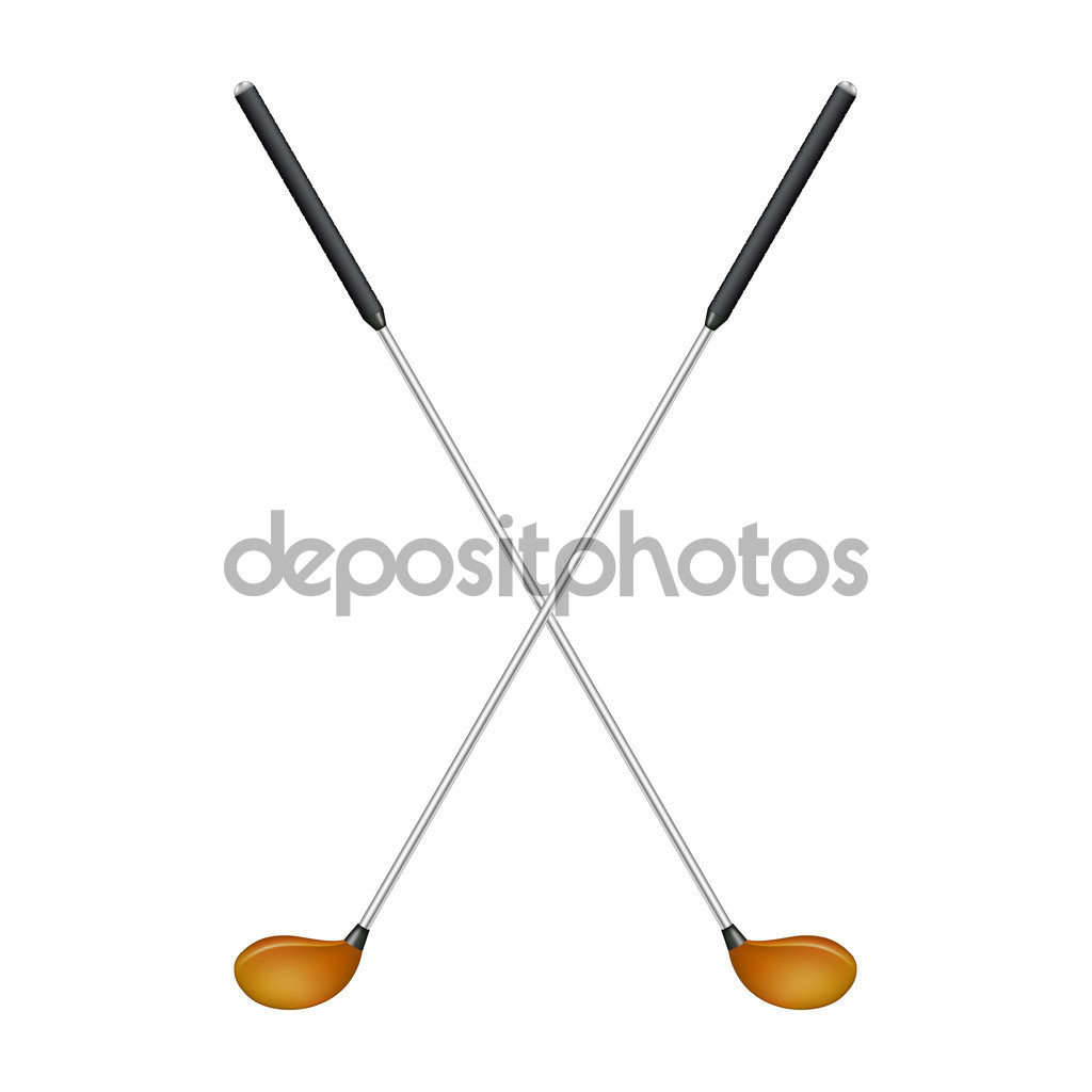 1024x1024 Crossed Golf Clubs No Background