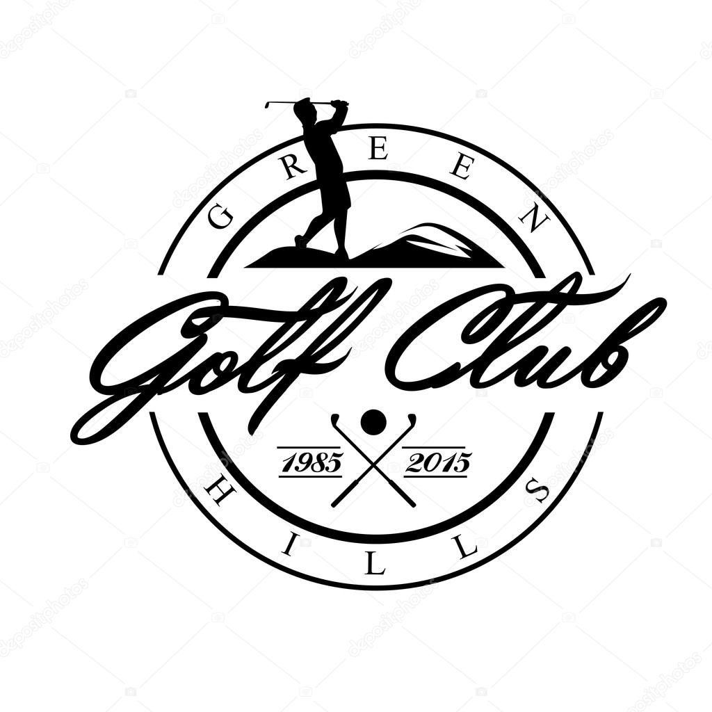 1024x1024 Golf. Emblems For Golf With Two Crossed Clubs, Ball.retro Label
