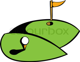 320x249 Golf Course Isometric 3d Icon On A White Background Stock Vector