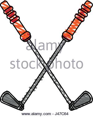 300x375 Color Crayon Stripe Cartoon Golf Shoes Port Equipment Stock Vector