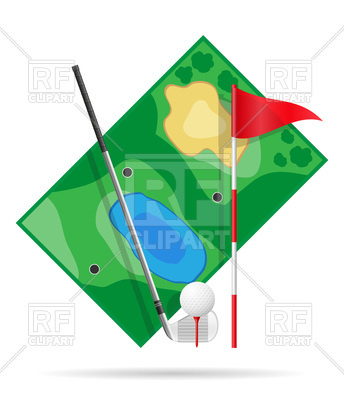 344x400 Field For Golf Icon Royalty Free Vector Clip Art Image