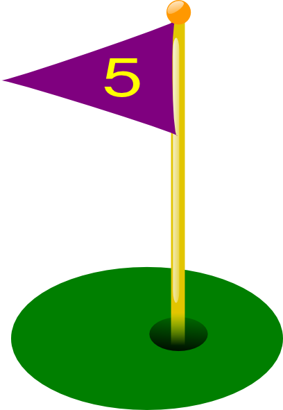 408x591 Golf Flag 5th Hole Clip Art