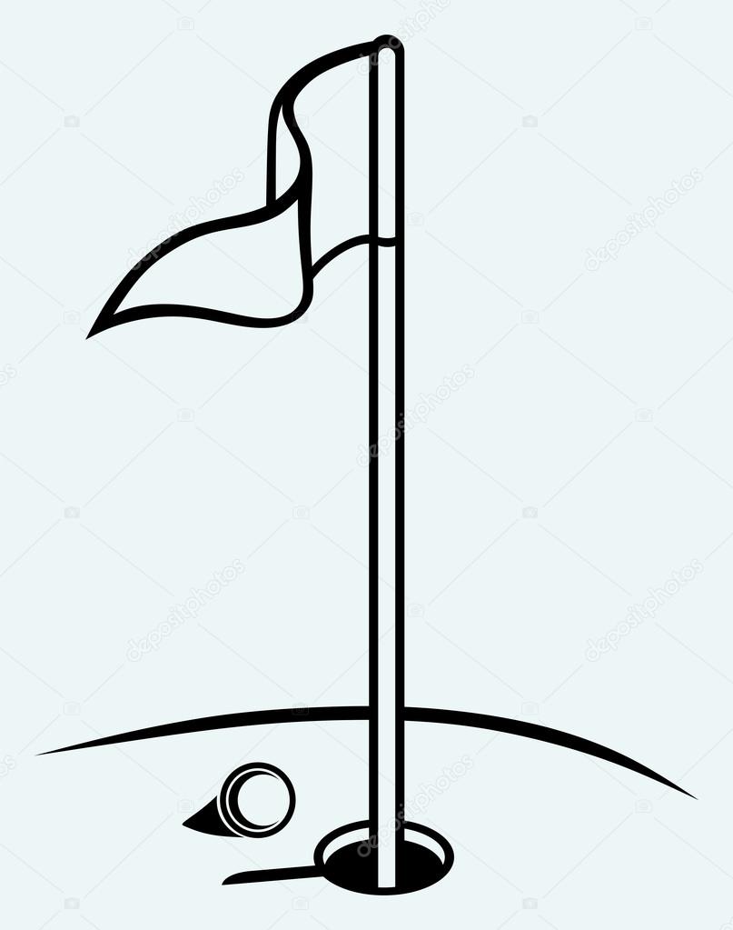 807x1023 Golf Hole Clipart