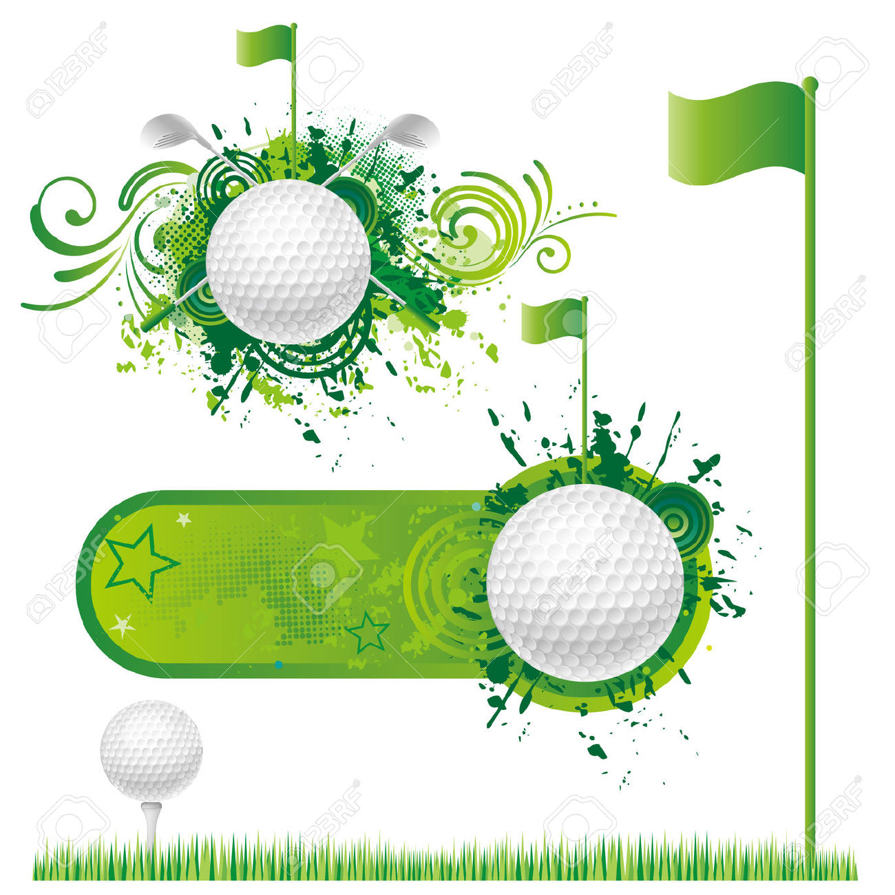 1300x1300 Golf Border Clipart