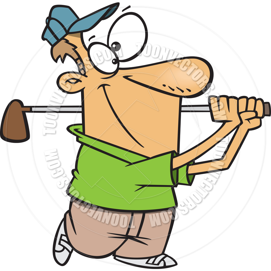 940x940 Cartoon Golf Drive By Ron Leishman Toon Vectors Eps