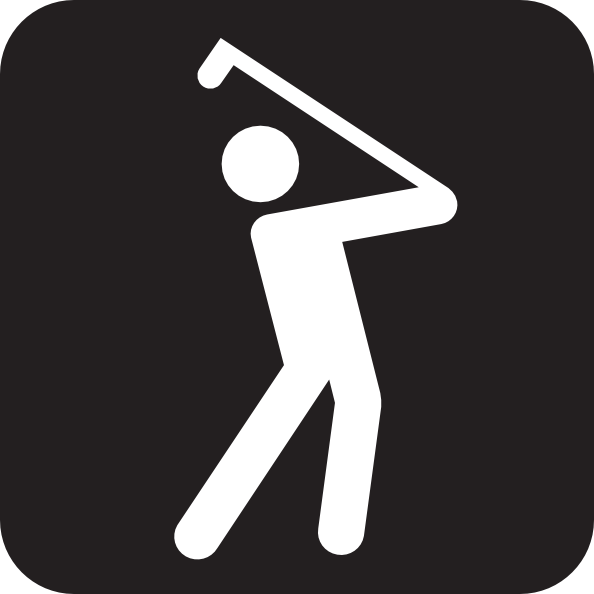 594x594 Golfing Black Clip Art