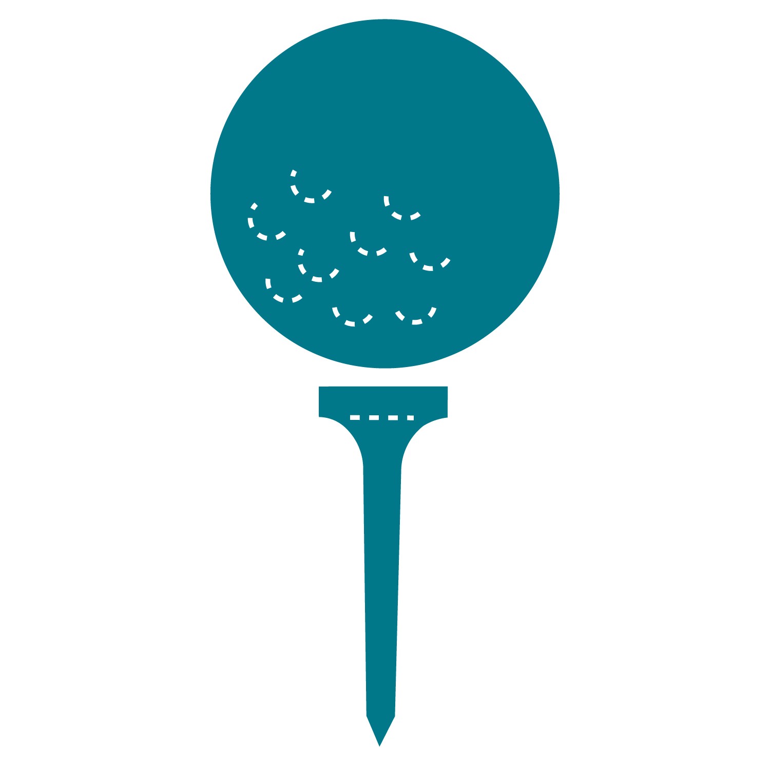 1500x1500 Golf Ball Clipart Tee Silhouette