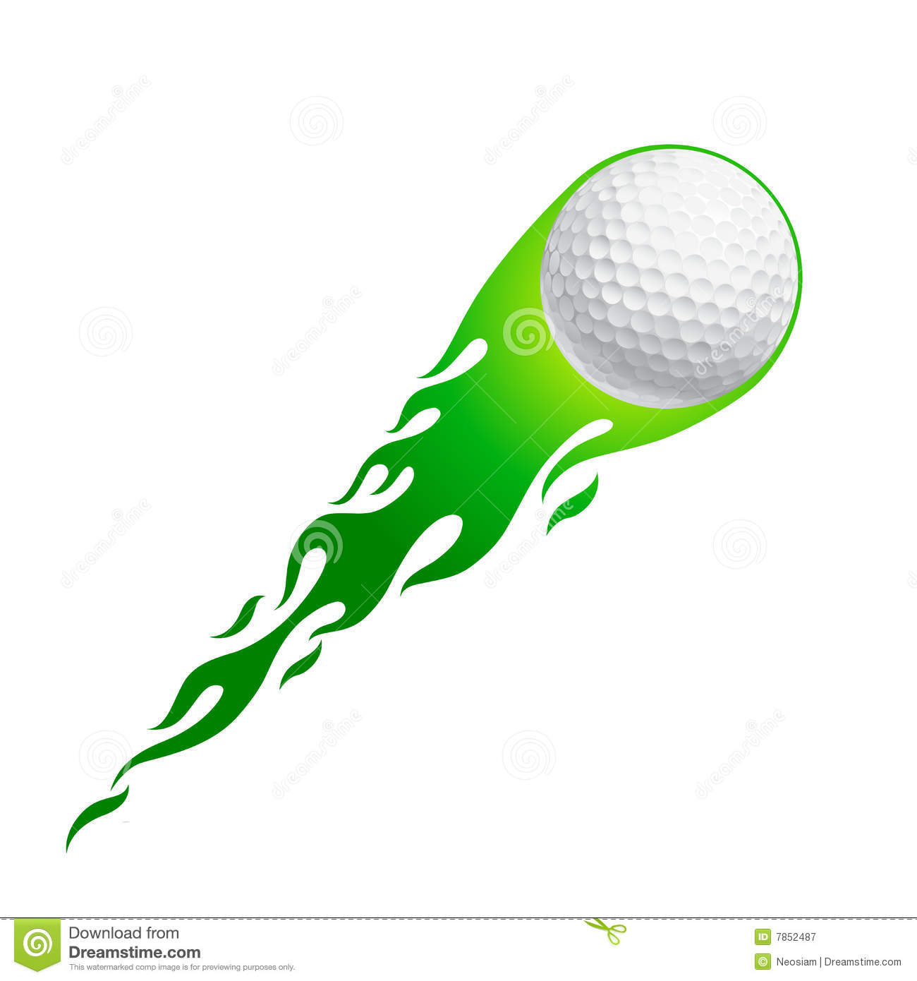 1300x1390 Flaming Golf Ball Clipart