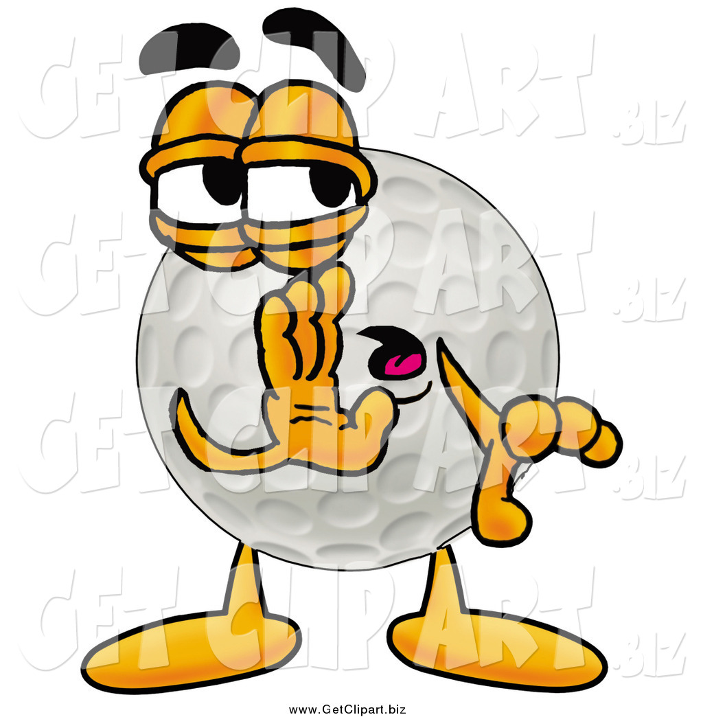 1024x1044 Clip Art Of A Golf Ball Whispering And Gossiping By Toons4biz