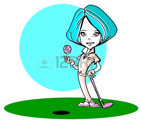 450x396 1,726 Golf Woman Stock Illustrations, Cliparts And Royalty Free