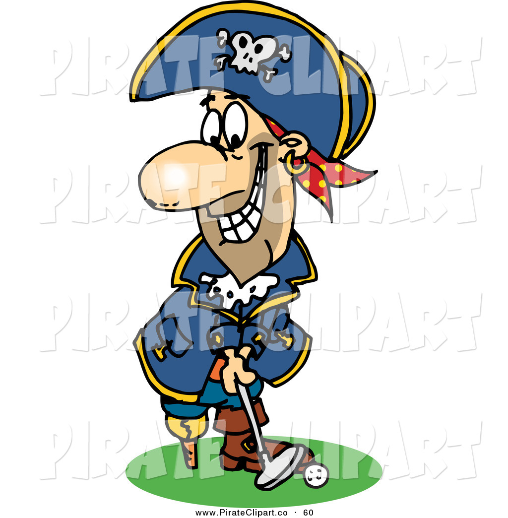1024x1044 Vector Clip Art Of A Pirate Guy Mini Golfing By Dennis Holmes