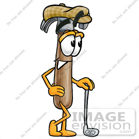 450x450 Cliprt Graphic Of Hammer Tool Cartoon Character Leaning On