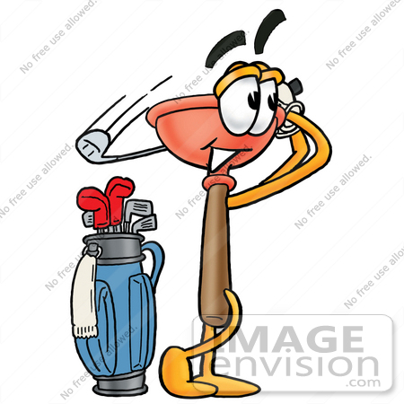 450x450 Clip Art Graphic Of A Plumbing Toilet Or Sink Plunger Cartoon
