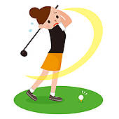 170x170 Lady Golfer Clipart