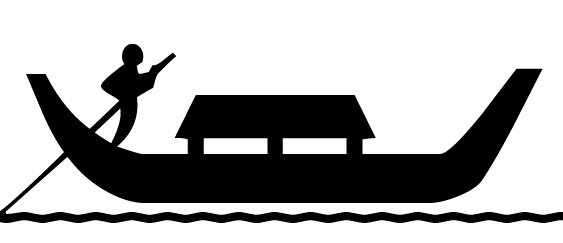 563x243 Gondola Boat Clipart