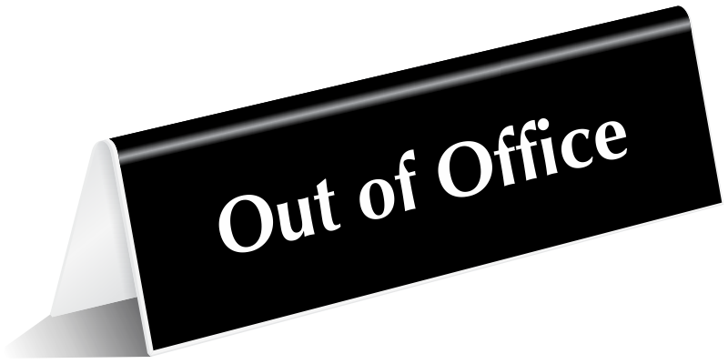 800x400 Out Of Office Signs