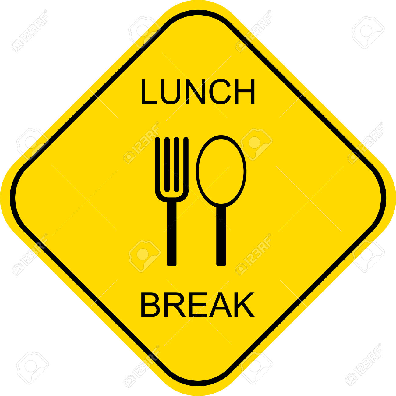 1300x1300 Sign Clipart Lunch Break