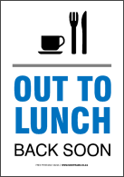 Gone To Lunch Sign | Free download on ClipArtMag