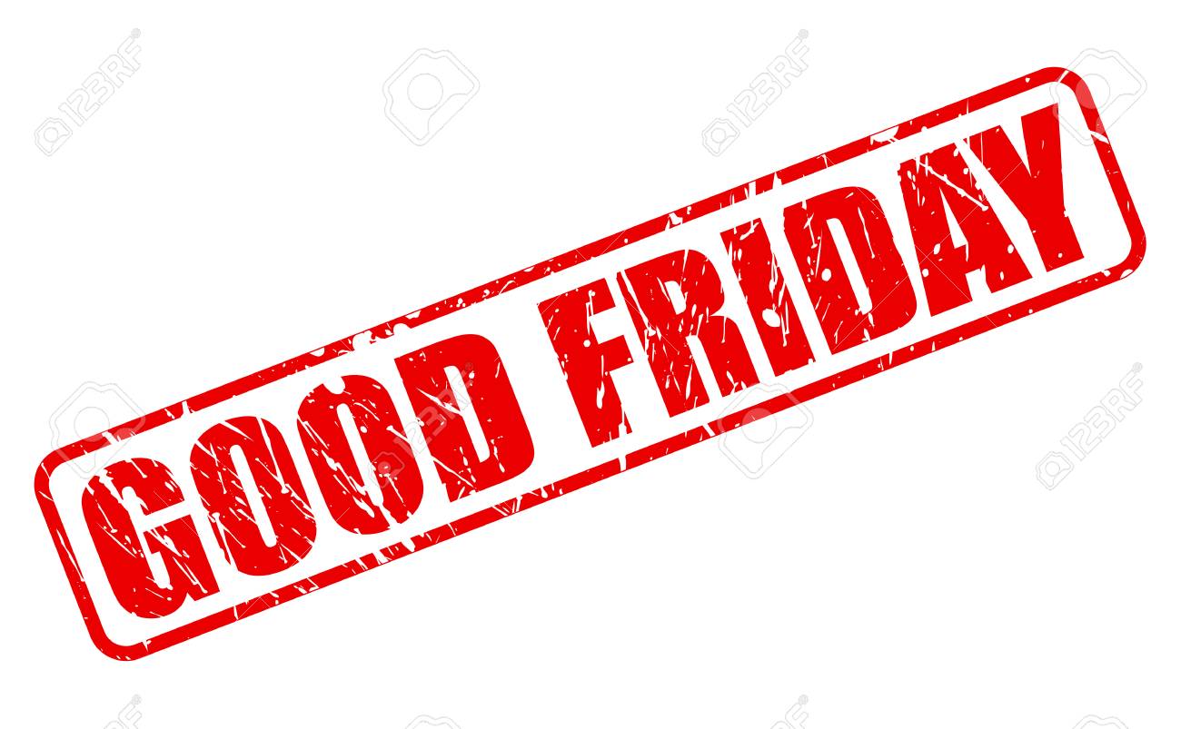 1300x803 Good Friday Red Stamp Text On White Stock Photo, Picture